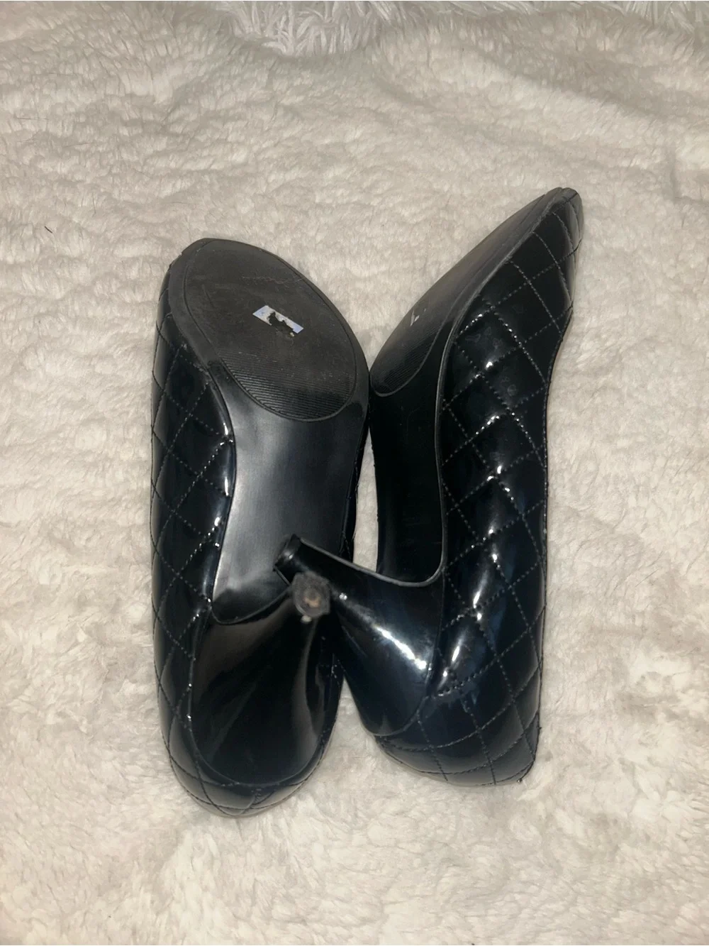 Mossimo Quilted Patent Peep-Toe Heels Y2K vibes shoes woman’s size 8